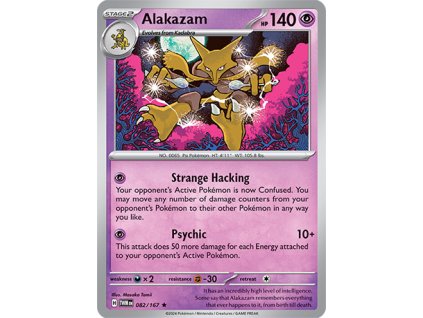 082/167 Alakazam (Twilight Masquerade) (varianta reverse holo)