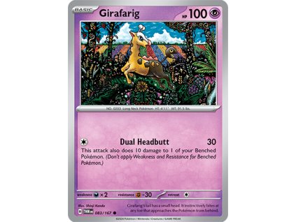 083/167 Girafarig (Twilight Masquerade) (varianta reverse holo)