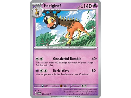 084/167 Farigiraf (Twilight Masquerade) (varianta reverse holo)