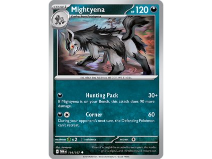 114/167 Mightyena (Twilight Masquerade) (varianta reverse holo)