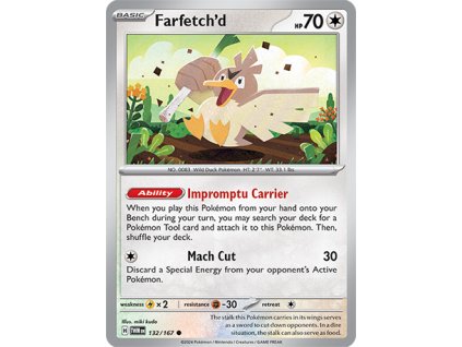 132/167 Farfetch'd (Twilight Masquerade) (varianta reverse holo)