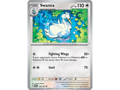 140/167 Swanna (Twilight Masquerade) (varianta reverse holo)