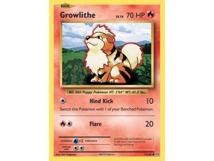 017/108 Growlithe (Evolutions XY) (varianta reverse holo)