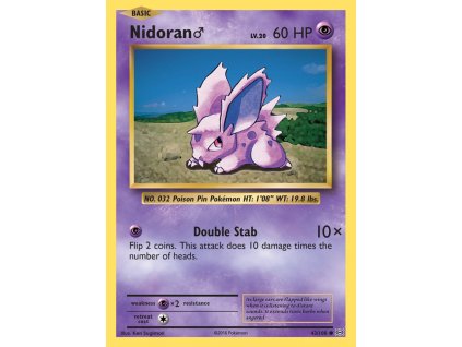 043/108 Nidoran ♂ (Evolutions XY) (varianta reverse holo)