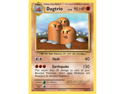 056/108 Dugtrio (Evolutions XY) (varianta Non-holo)