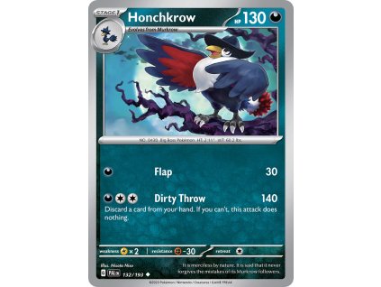 132/193 Honchkrow (Paldea Evolved) (varianta reverse holo)