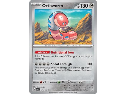 151/193 Orthworm (Paldea Evolved) (varianta reverse holo)