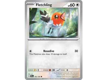 163/193 Fletchling (Paldea Evolved) (varianta reverse holo)