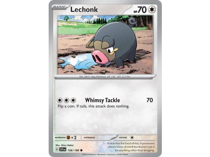 156/198 Lechonk (Scarlet & Violet) (varianta reverse holo)