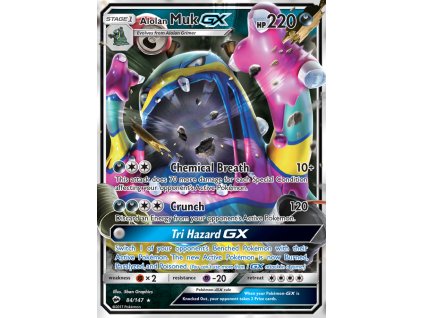 084/147 Alolan Muk GX (Burning Shadows) (varianta holo)
