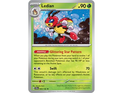 003/142 Ledian (Stellar Crown) (varianta reverse holo)
