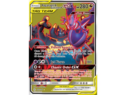 223/236 Naganadel & Guzzlord GX (Cosmic Eclipse) (varianta holo)