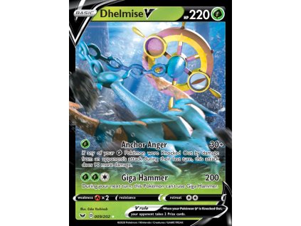 009/202 Dhelmise V (Sword & Shield Base) (varianta holo)