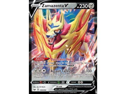 139/202 Zamazenta V (Sword & Shield Base) (varianta holo)