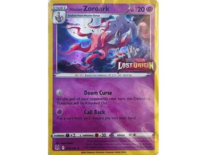 076/196 Hisuian Zoroark (Lost Origin) Stamped