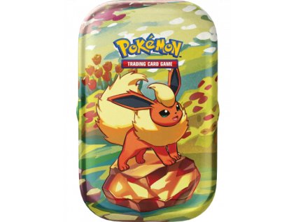 Karetní hra Pokémon TCG: Scarlet & Violet Prismatic Evolutions - Mini Tin: Flareon