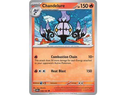 038/197 Chandelure (Obsidian Flames) (Rarity Uncommon, varianta reverse holo)