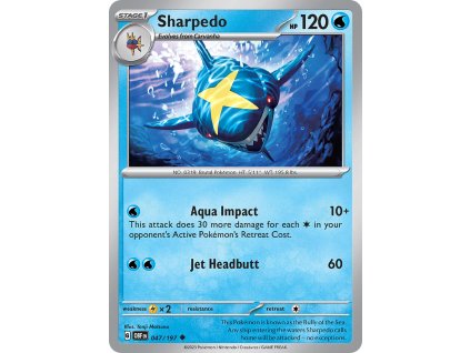 047/197 Sharpedo (Obsidian Flames) (Rarity Uncommon, varianta reverse holo)