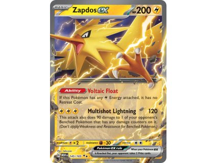 145/165 Zapdos ex (151) (varianta holo)