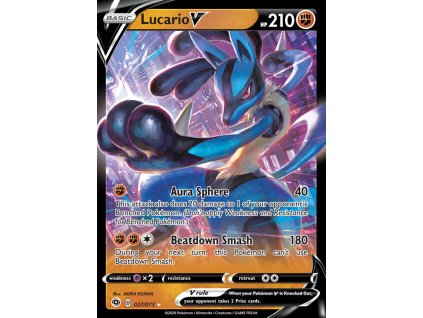 027/073 Lucario V (Champion's Path) (varianta holo)
