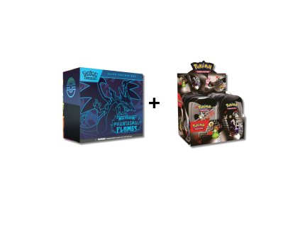 1x Phantasmal Flames Elite Trainer Box + 1x Mini Tin Unova Display