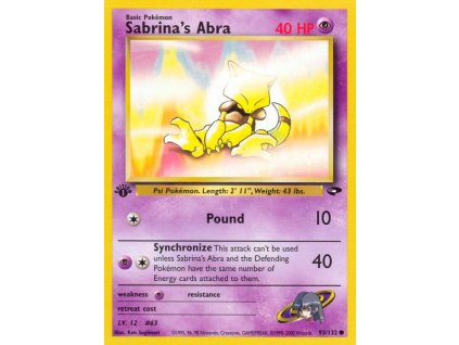 93/132 Sabrina's Abra (Gym Challenge)