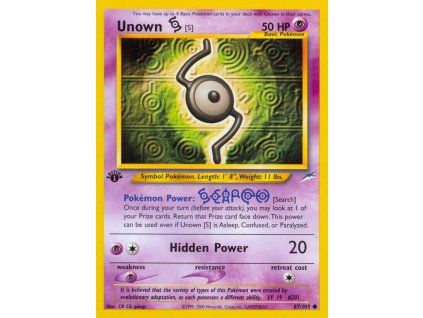 87/105 Unown [S] (Neo Destiny)
