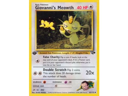 43/132 Giovanni's Meowth (Gym Challenge)