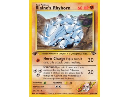 65/132 Blaine's Rhyhorn (Gym Challenge)