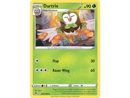 020/189 Dartrix (Astral Radiance) (varianta reverse holo)