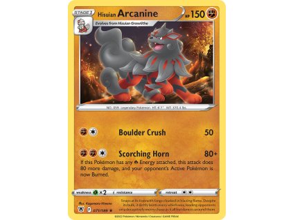 071/189 Hisuian Arcanine (Astral Radiance) (varianta reverse holo)