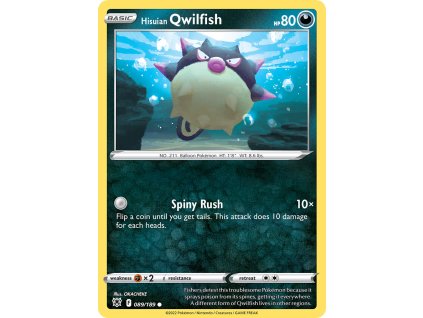 089/189 Hisuian Qwilfish (Astral Radiance) (varianta reverse holo)