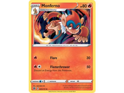 025/172 Monferno (Brilliant Stars) (varianta Non-holo)