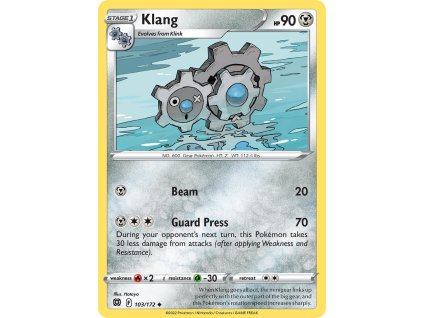 103/172 Klang (Brilliant Stars) (varianta Non-holo)