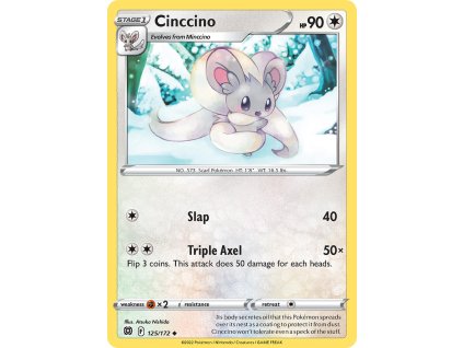 125/172 Cinccino (Brilliant Stars) (varianta Non-holo)