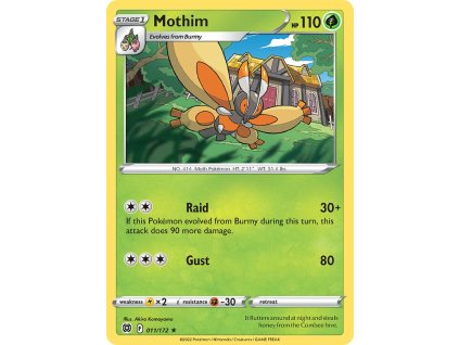 011/172 Mothim (Brilliant Stars) (varianta reverse holo)