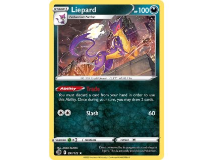 091/172 Liepard (Brilliant Stars) (varianta reverse holo)