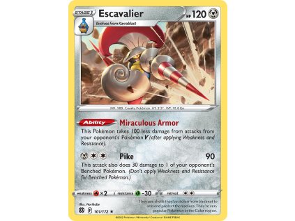 101/172 Escavalier (Brilliant Stars) (varianta reverse holo)