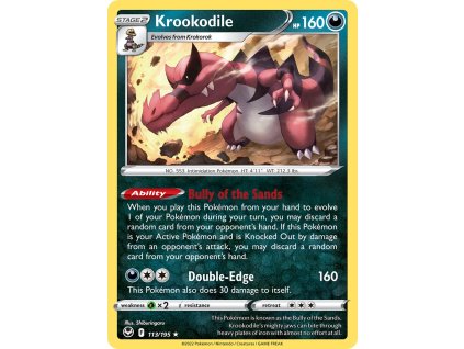113/195 Krookodile (Silver Tempest) (varianta reverse holo)