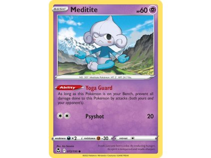 072/195 Meditite (Silver Tempest) (varianta reverse holo)