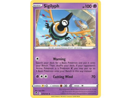 075/195 Sigilyph (Silver Tempest) (varianta reverse holo)