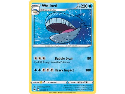 032/159 Wailord (Crown Zenith) (varianta reverse holo)