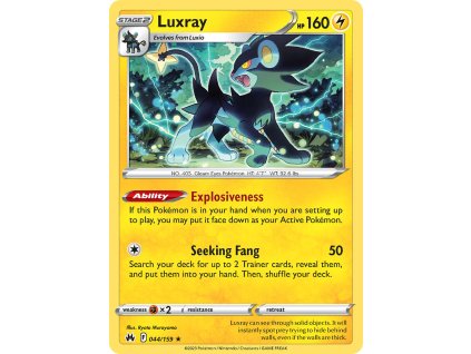 044/159 Luxray (Crown Zenith) (varianta reverse holo)