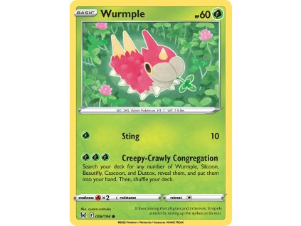 006/196 Wurmple (Lost Origin) (varianta reverse holo)