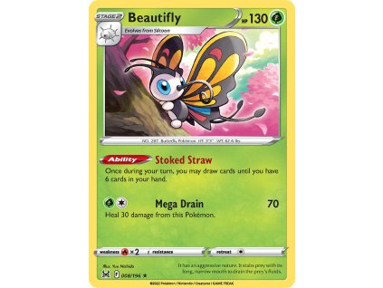 008/196 Beautifly (Lost Origin) (varianta reverse holo)