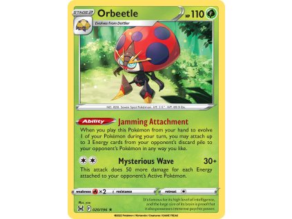 020/196 Orbeetle (Lost Origin) (varianta reverse holo)