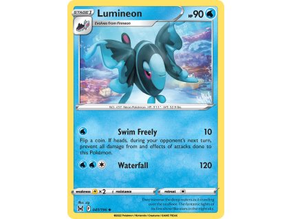 041/196 Lumineon (Lost Origin) (varianta reverse holo)