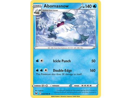 043/196 Abomasnow (Lost Origin) (varianta reverse holo)