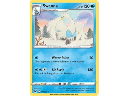 047/196 Swanna (Lost Origin) (varianta reverse holo)