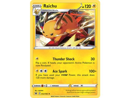 053/196 Raichu (Lost Origin) (varianta reverse holo)